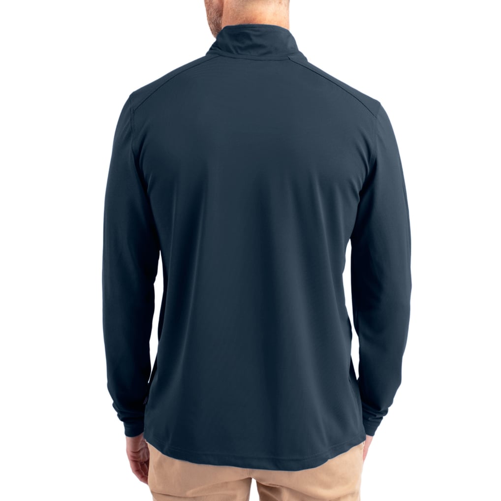  UConn Huskies Cutter & Buck Virtue DryTec Quarter-Zip Pullover - Navy